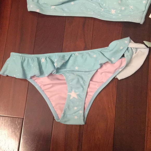 WILDFOX Stars BIKINI SET Ruffled Bottom/Top Size S - Picture 3 of 8
